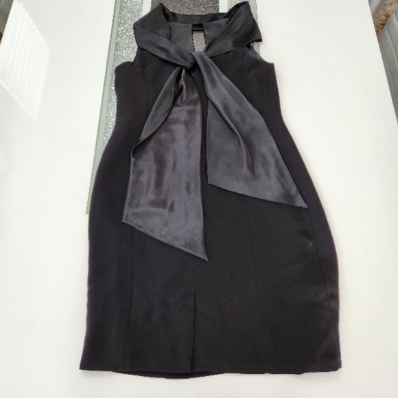 LBD WITH PEEPHOLE DECOLLETAGE AND FRONT COWL WITH REAR TAILS - Picture 2 of 6